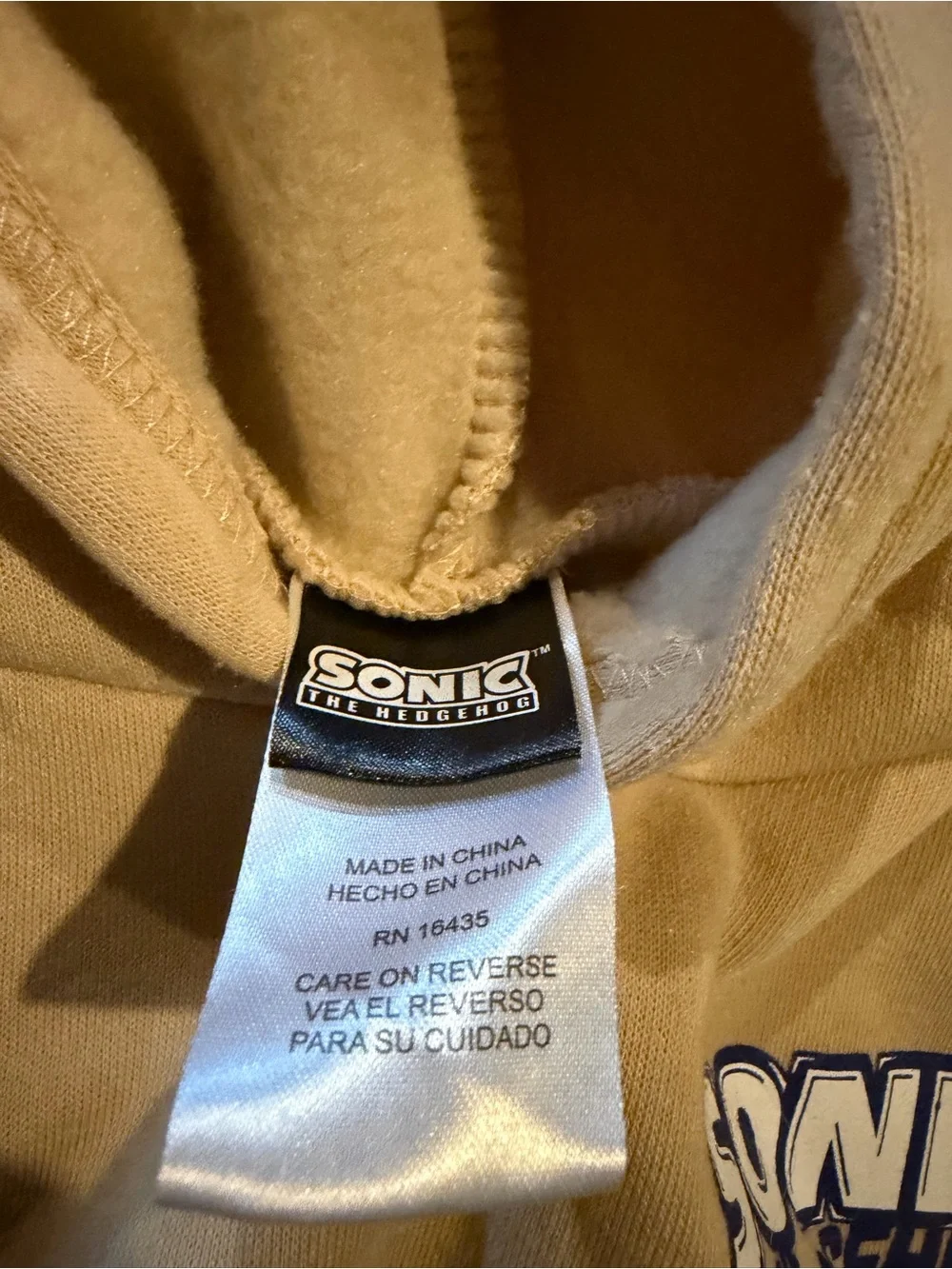 Sonic the Hedgehog Beige Graphic Hoodie for Kids